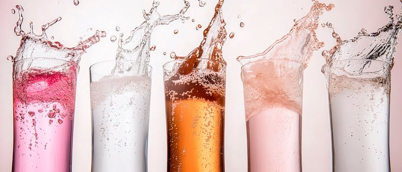 Bruisende dranken met een sprankelend effect van Poster Art Shop