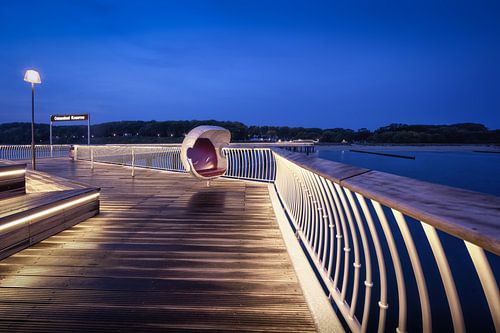 Pont maritime de Koserow, vue sur la plage