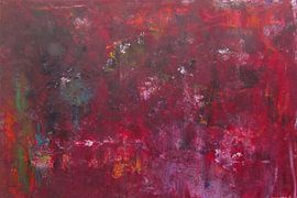 Abstracte kunst - Roest rood van Patricia Piotrak