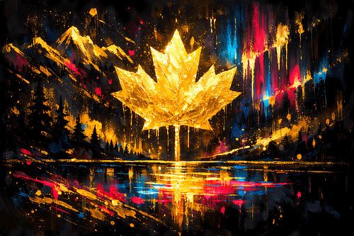 Golden Maple Reflection