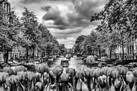 AMSTERDAM Herengracht | monochroom van Melanie Viola thumbnail