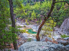 Beautiful Turquoise Water Flowing Across Nature by Nature Life Ambience