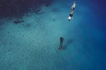 Freedivers meeting in The Big Blue