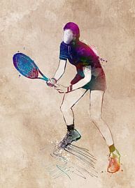 Tennis player sport art #tennis #sport