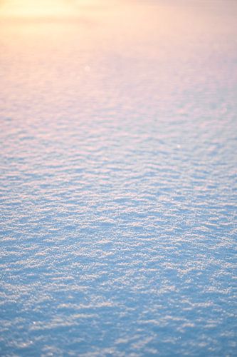Sneeuwkristallen op de grond bij zonsopgang