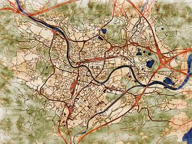 Carte de Villach avec le style 'Serene Summer'