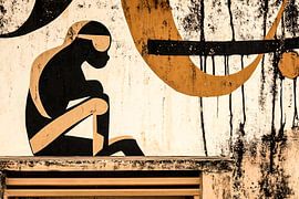 Denkender Affe im abstrakten Stil von Art & Soul Creations