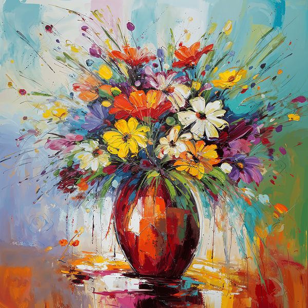 Flower Painting | Abstract Painting | AI Art by AiArtLand