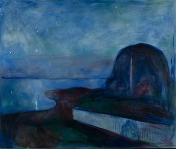 Edvard Munch - Sterrennacht , 1893 van Vivanne