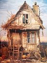 Verloren plaats houten huis hut verlaten landschap van gm_designs thumbnail