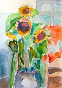Sonnenblume von Antonie van Gelder Beeldend kunstenaar