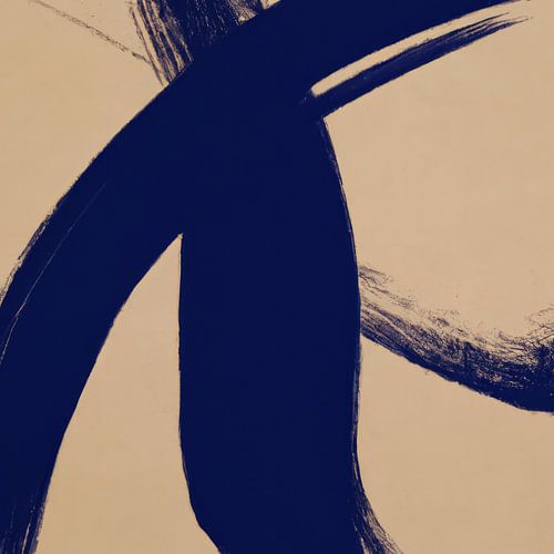 Moderne abstrakte Formen und Linien in Marineblau