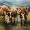 Des vaches dans les montagnes sur Marjolein Deelen