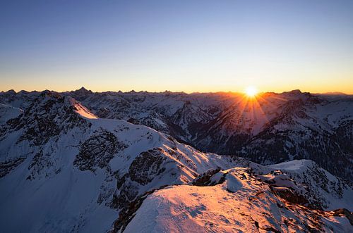 Zonsondergang op de Gaishorn