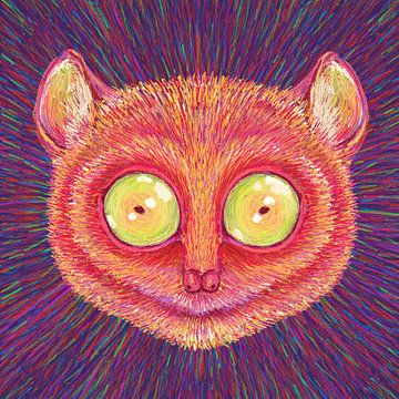 Dierengezicht Tarsier van Rohan Dahotre