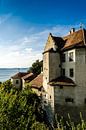 facade castle Meerrsburg in Meersburg with view to Lake Constance Germany by Dieter Walther thumbnail