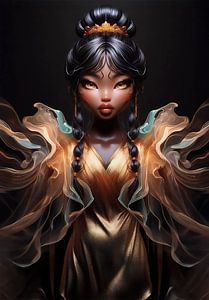 Prinzessin mit Augen aus Gold...