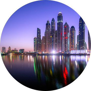 Dubai Marina Skyline van Rene Siebring