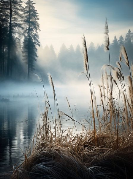 Nebel am Bergsee von fernlichtsicht