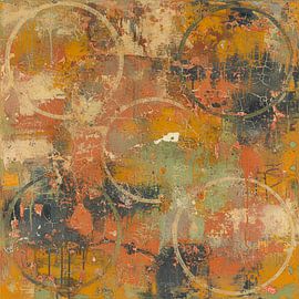 Wabi-Sabi serie: Geometrisch abstract met verweerde structuren van Studio Pieternel