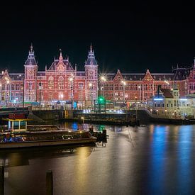 Amsterdam central station in the evening by Ad Jekel