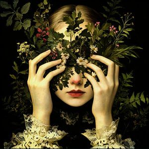 Verschleiert in der Natur: Ein surrealistisches Porträt