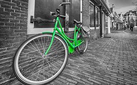 Grün Oma-Fahrrad von Peter Bartelings