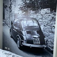 Photo de nos clients: Voiture ancienne FIAT 500 en Italie en noir et blanc par iPics Photography, sur fond d'écran