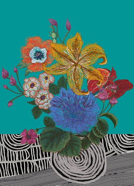 VASE DE FLEURS N°2 par XHOZUCAN 