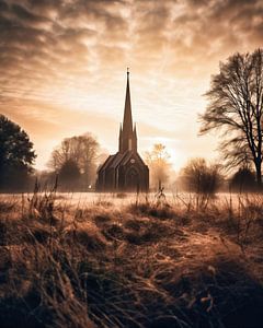 Kapelle im Sonnenaufgang
