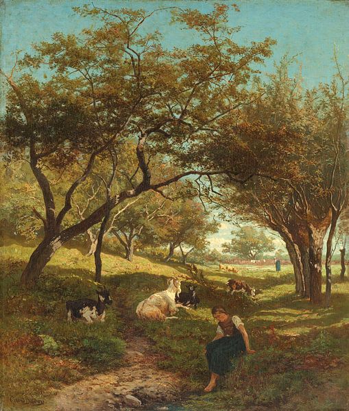 Goatherd, Gerard Bilders par Des maîtres magistraux