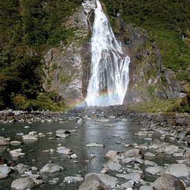 Wasserfall Millford Sound von Helna Moa Multimedia