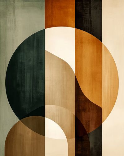 Moderne Formen und Linien in Erdtönen