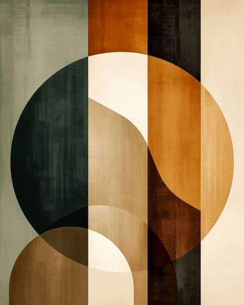 Modern shapes and lines in earth tones by Studio Allee