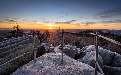 Sunrise with view from the Leistenklippe