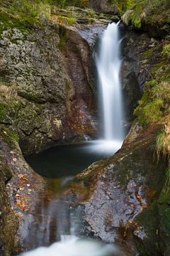 Lovely waterfall in Bavaria, Germany during fall. by Rob Christiaans