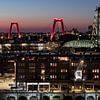 Stadtbrücken Rotterdam am Abend von Edwin Muller