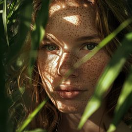 Natuurlijke schoonheid: Portret van een vrouw van Poster Art Shop