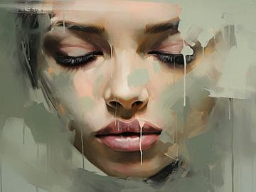 Abstraktes Porträt-Kunstwerk - Moderne Wanddekoration von SPEQ ART