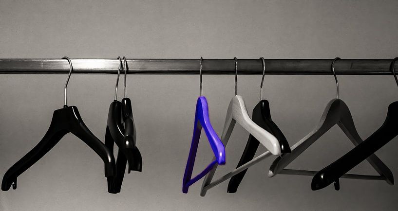 The blue coat hanger. by Huub de Bresser