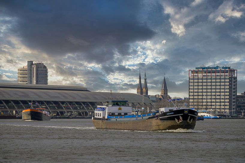Rijnaken op het IJ in Amsterdam van Peter Bartelings