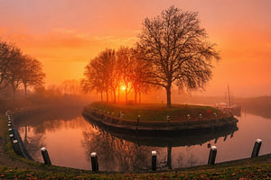 Oude Haven Vollenhove Zonsondergang
