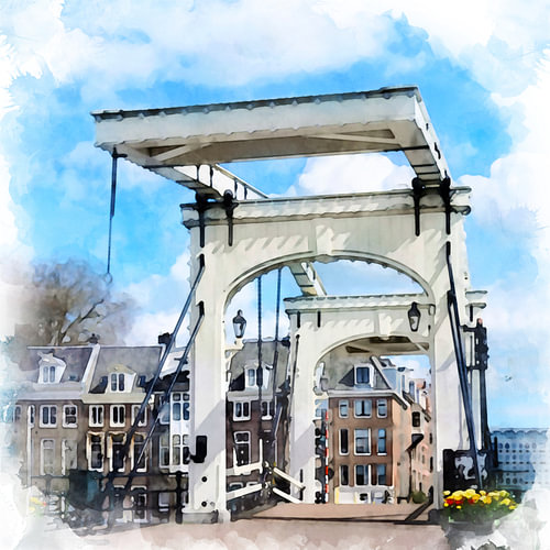 Magere Brug, Amsterdam, Nordholland. von Danny de Klerk