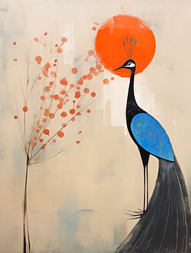 Japandi, Peacock and Blossom by Caroline Guerain