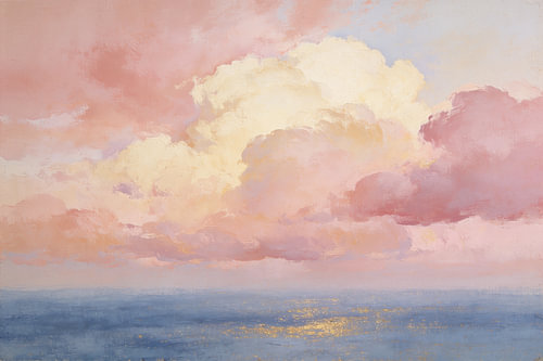 Rose Sky – Abstract Colour-Field Art