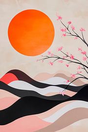 Evening sun over rolling hills by Poster Art Shop