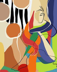 Femme, assise