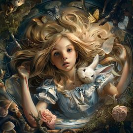 Alice in the rabbit hole by Petra Dreiling-Schewe