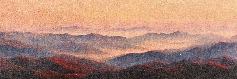 Rote Berge in der Morgendämmerung von Whale & Sons