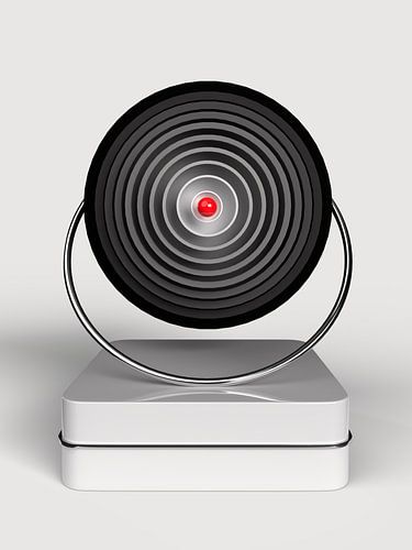 Cirkel in cirkel zwart